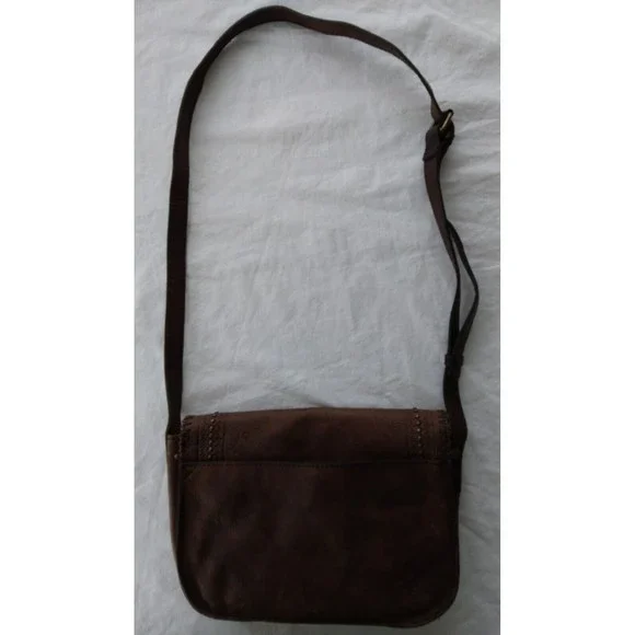 PATRICIA NASH BEAUMONT  Brown Leather Crossbody Purse Messenger Bag Tassel - Picture 6 of 9